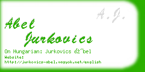 abel jurkovics business card
